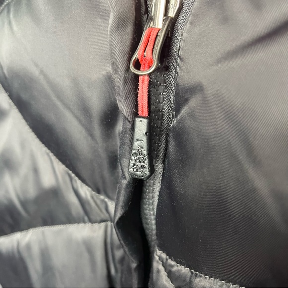The North Faced 550 Grey Full Zip Goose Down Puffer Jacket Women’s Large - Picture 4 of 7